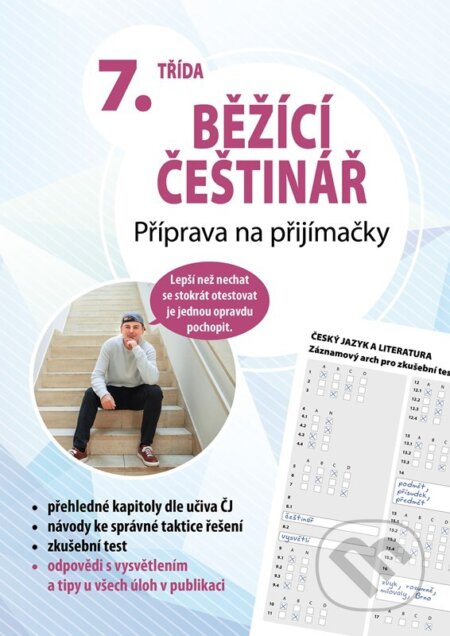 Kniha: Běžící češtinář – příprava na přijímačky, 7. třída (Jarmil Vepřek). Albatros CZ, 2026 Kniha: Běžící češtinář – příprava na přijímačky, 7. třída (Jarmil Vepřek). Albatros CZ, 2026