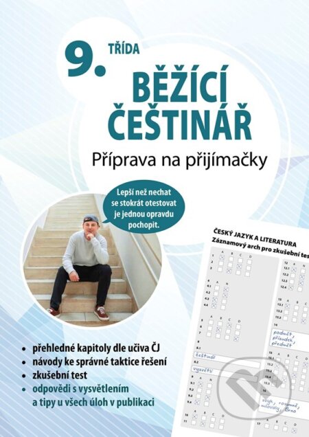 Kniha: Běžící češtinář – příprava na přijímačky, 9. třída (Jarmil Vepřek). Albatros CZ, 2026 Kniha: Běžící češtinář – příprava na přijímačky, 9. třída (Jarmil Vepřek). Albatros CZ, 2026