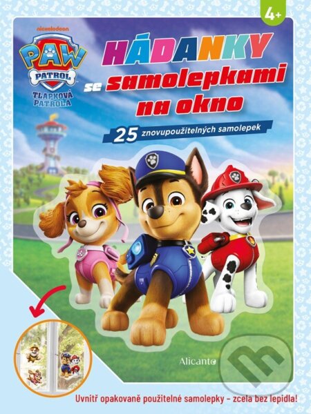 Kniha: Tlapková patrola - Hádanky se samolepkami na okno (Autorský kolektív). Alicanto, 2026 Kniha: Tlapková patrola - Hádanky se samolepkami na okno (Autorský kolektív). Alicanto, 2026