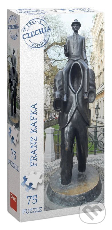 Puzzle: Puzzle 75 Pomník Franze Kafky panoramic (Dino). Dino, 2026 Puzzle: Puzzle 75 Pomník Franze Kafky panoramic (Dino). Dino, 2026