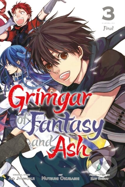Kniha: Grimgar of Fantasy and Ash, Vol. 3 (manga) (Ao Jyumonji, Phil Christie, Mutsumi Okubashi, Eiri Shirai a Caleb Cook). Yen Press, 2018 Kniha: Grimgar of Fantasy and Ash, Vol. 3 (manga) (Ao Jyumonji, Phil Christie, Mutsumi Okubashi, Eiri Shirai a Caleb Cook). Yen Press, 2018