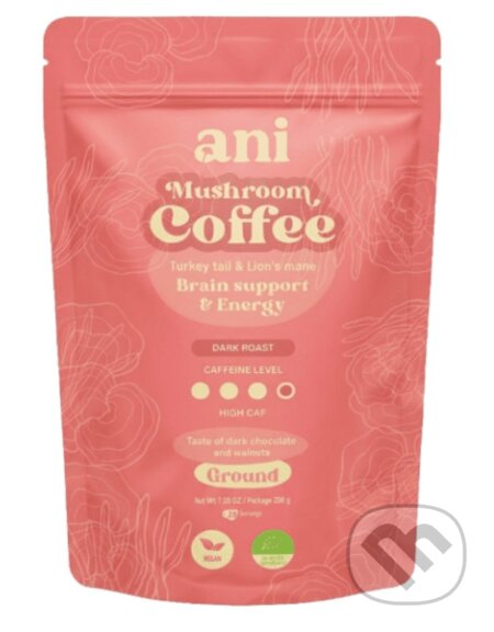 Kávy a čaje: ANi Mushroom Coffee Brain suport & Energy (Ani). Ani Kávy a čaje: ANi Mushroom Coffee Brain suport & Energy (Ani). Ani