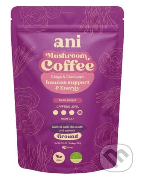 Kávy a čaje: ANi Mushroom Coffee Imunne suport & Energy (Ani). Ani Kávy a čaje: ANi Mushroom Coffee Imunne suport & Energy (Ani). Ani