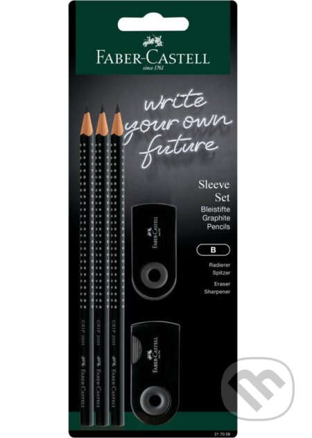 Grafitová ceruzka Grip 2001/set, čierna, BL (Faber-Castell). Faber-Castell Grafitová ceruzka Grip 2001/set, čierna, BL (Faber-Castell). Faber-Castell