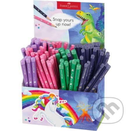 Unicorn/Dino grafitová ceruzka Jumbo+klasik 120 ks stojanček (Faber-Castell). Faber-Castell Unicorn/Dino grafitová ceruzka Jumbo+klasik 120 ks stojanček (Faber-Castell). Faber-Castell