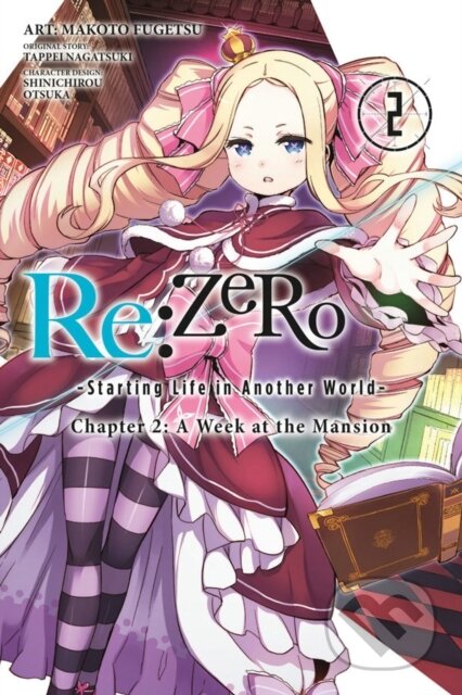 Kniha: Re:ZERO -Starting Life in Another World-, Chapter 2: A Week at the Mansion, Vol. 2 (manga) (Bianca Pistillo, Tappei Nagatsuki, Shinichirou Otsuka, Makoto Fugetsu a Jeremiah Bourque). Yen Press, 2017 Kniha: Re:ZERO -Starting Life in Another World-, Chapter 2: A Week at the Mansion, Vol. 2 (manga) (Bianca Pistillo, Tappei Nagatsuki, Shinichirou Otsuka, Makoto Fugetsu a Jeremiah Bourque). Yen Press, 2017