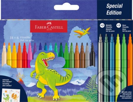 Dino Popisovače klasik 18+6 Metallic (Faber-Castell). Faber-Castell Dino Popisovače klasik 18+6 Metallic (Faber-Castell). Faber-Castell