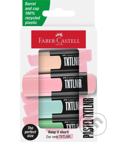 Zvýrazňovač TXTLNR Pastel Mini/4 set (Faber-Castell). Faber-Castell Zvýrazňovač TXTLNR Pastel Mini/4 set (Faber-Castell). Faber-Castell