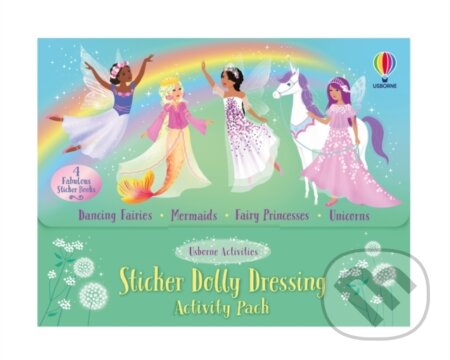 Kniha: Sticker Dolly Dressing Activity Pack (Unicorns, Mermaids, Dancing Fairies & Fairy Princesses) (Fiona Watt). Usborne, 2026 Kniha: Sticker Dolly Dressing Activity Pack (Unicorns, Mermaids, Dancing Fairies & Fairy Princesses) (Fiona Watt). Usborne, 2026