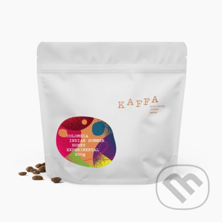 Kávy a čaje: KAFFA COLOMBIA INDIAN SUMMER 200g (KAFFA). KAFFA, 2026 Kávy a čaje: KAFFA COLOMBIA INDIAN SUMMER 200g (KAFFA). KAFFA, 2026