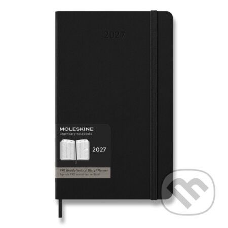 Moleskine – 12-mesačný týždenný vertikálny diár PRO 2027 (čierny) (Moleskine). Moleskine, 2026 Moleskine – 12-mesačný týždenný vertikálny diár PRO 2027 (čierny) (Moleskine). Moleskine, 2026