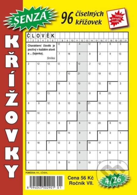 Kniha: Senza číselné křížovky 4/2026 (Telpres). Telpres, 2026 Kniha: Senza číselné křížovky 4/2026 (Telpres). Telpres, 2026