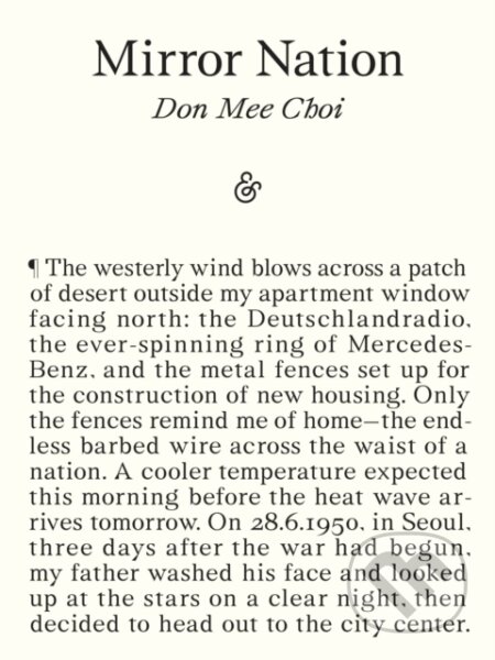 Kniha: Mirror Nation (Don Mee Choi). And Other Stories, 2025 Kniha: Mirror Nation (Don Mee Choi). And Other Stories, 2025
