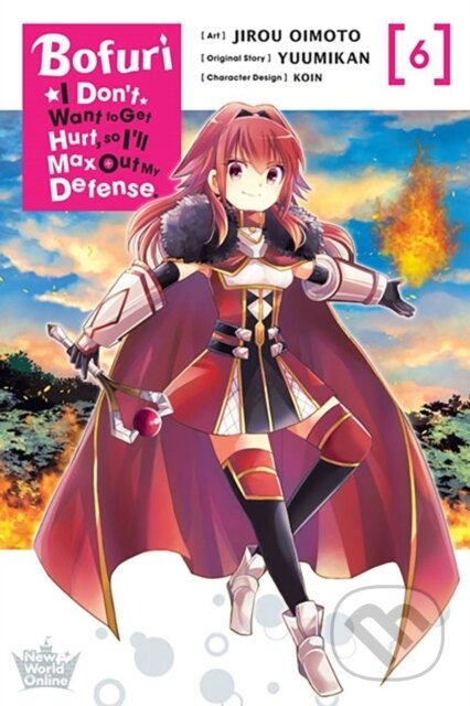 Kniha: Bofuri: I Don't Want to Get Hurt, so I'll Max Out My Defense., Vol. 6 (manga) (Andrew Cunningham, Yuumikan Yuumikan, Phil Christie, KOIN KOIN a Jirou Oimoto). Yen Press, 2023 Kniha: Bofuri: I Don't Want to Get Hurt, so I'll Max Out My Defense., Vol. 6 (manga) (Andrew Cunningham, Yuumikan Yuumikan, Phil Christie, KOIN KOIN a Jirou Oimoto). Yen Press, 2023
