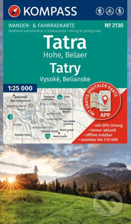 2130 Tatry- Vysoké, Belianske 1: 25 000 KOMPASS (Kompass). Kompass, 2026 2130 Tatry- Vysoké, Belianske 1: 25 000 KOMPASS (Kompass). Kompass, 2026