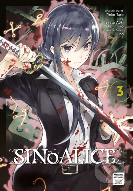 Kniha: SINoALICE 03 (Takuto Aoki a Yoko Taro). Square Enix, 2023 Kniha: SINoALICE 03 (Takuto Aoki a Yoko Taro). Square Enix, 2023