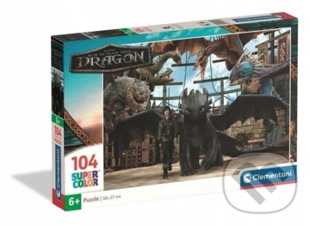 Puzzle: Puzzle Jak vycvičit draka Tým 104 dílků (Clementoni). Clementoni, 2026 Puzzle: Puzzle Jak vycvičit draka Tým 104 dílků (Clementoni). Clementoni, 2026
