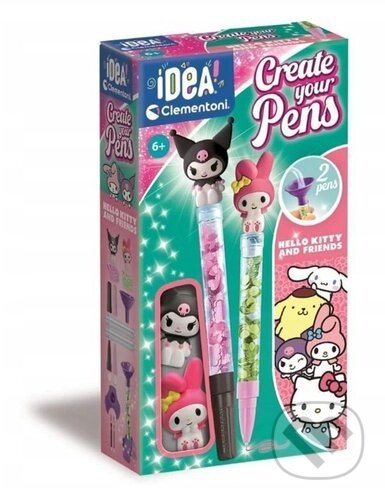 Společenská hra: IDEA Kreativní sada pro výrobu per My Melody a Kuromi (Clementoni). Clementoni, 2026 Společenská hra: IDEA Kreativní sada pro výrobu per My Melody a Kuromi (Clementoni). Clementoni, 2026