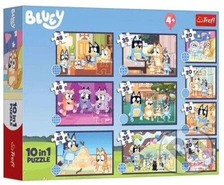 Puzzle: Puzzle Bluey Příběh Blueyho MEGA PACK 10v1 (Trefl). Trefl, 2026 Puzzle: Puzzle Bluey Příběh Blueyho MEGA PACK 10v1 (Trefl). Trefl, 2026