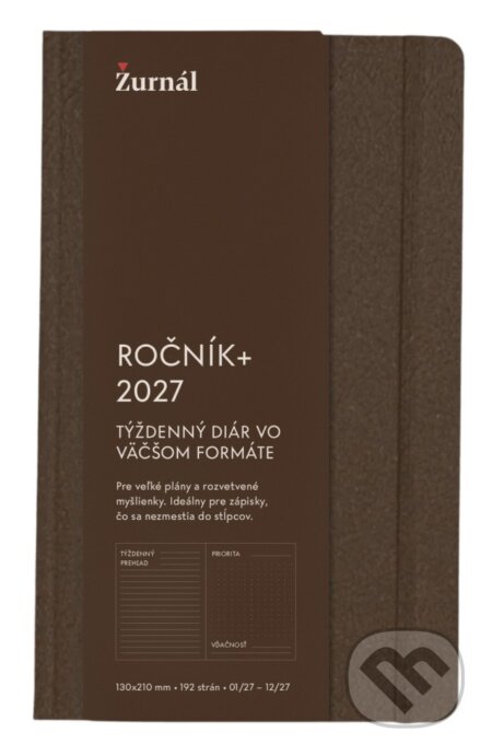 Kniha: Ročník plus 2027 - hnedý (Žurnál). Žurnál, 2026 Kniha: Ročník plus 2027 - hnedý (Žurnál). Žurnál, 2026