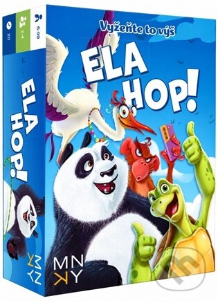 Společenská hra: Ela hop! (autorů kolektiv). MNKY, 2026 Společenská hra: Ela hop! (autorů kolektiv). MNKY, 2026