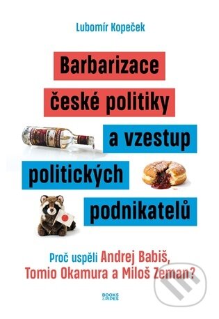 Kniha: Barbarizace české politiky a vzestup politických podnikatelů (Lubomír Kopeček). Books & Pipes, 2026 Kniha: Barbarizace české politiky a vzestup politických podnikatelů (Lubomír Kopeček). Books & Pipes, 2026