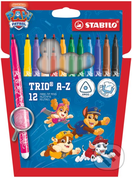 Vláknová fixka - STABILO Trio A-Z PAW Patrol - 12 ks súprava - s potlačami PAW Patrol (STABILO). STABILO, 2026 Vláknová fixka - STABILO Trio A-Z PAW Patrol - 12 ks súprava - s potlačami PAW Patrol (STABILO). STABILO, 2026