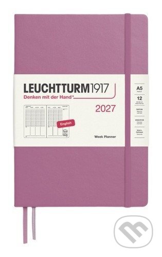 Týdenní plánovač Dusty Rose, Medium A5 2027, anglicky (Leuchtturm1917). Leuchtturm1917, 2026 Týdenní plánovač Dusty Rose, Medium A5 2027, anglicky (Leuchtturm1917). Leuchtturm1917, 2026