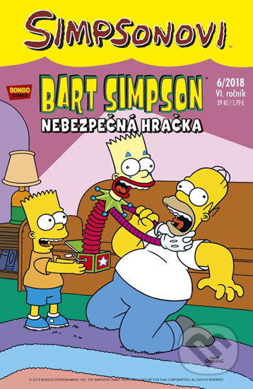 Kniha: Bart Simpson: Nebezpečná hračka (Matt Groening). Crew, 2018 Kniha: Bart Simpson: Nebezpečná hračka (Matt Groening). Crew, 2018