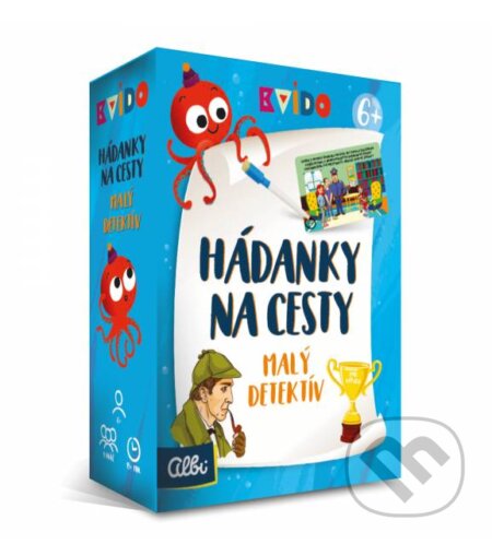 Kniha: Kvído Hádanky na cesty Malý detektív (Albi). Albi, 2018 Kniha: Kvído Hádanky na cesty Malý detektív (Albi). Albi, 2018