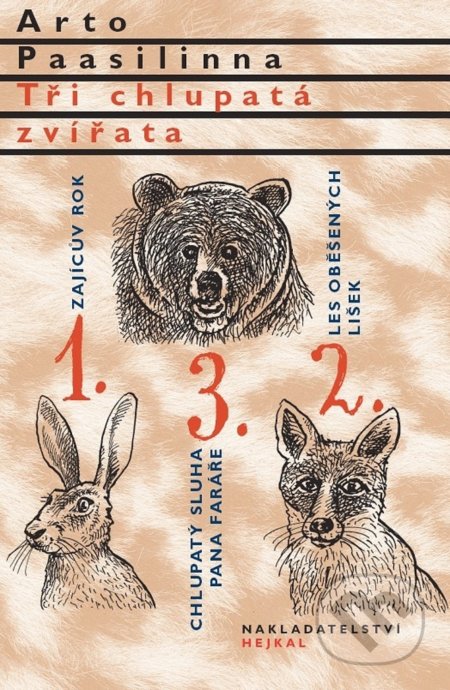 Kniha: Tři chlupatá zvířata (Arto Paasilinna). Hejkal, 2018 Kniha: Tři chlupatá zvířata (Arto Paasilinna). Hejkal, 2018