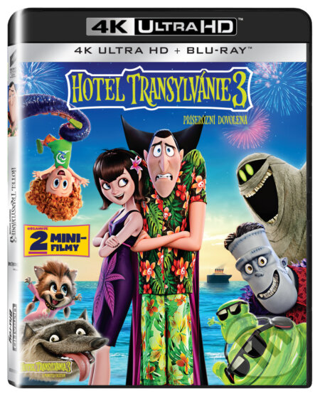Film: Hotel Transylvánie 3: Příšerózní dovolená Ultra HD Blu-ray (Genndy Tartakovsky) (UltraHDBlu-ray). Bonton Film, 2018 Film: Hotel Transylvánie 3: Příšerózní dovolená Ultra HD Blu-ray (Genndy Tartakovsky) (UltraHDBlu-ray). Bonton Film, 2018