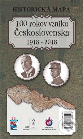 Historická mapa - 100 rokov vzniku Československa 1918-2018 (VKÚ Harmanec). VKÚ Harmanec, 2018 Historická mapa - 100 rokov vzniku Československa 1918-2018 (VKÚ Harmanec). VKÚ Harmanec, 2018