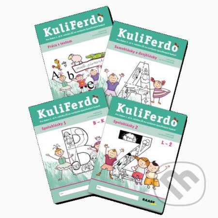 Kniha: Kuliferdo - Vývinové poruchy učenia - Písmenká (Barbora Kováčová a Michaela Hanáková). Raabe, 2018 Kniha: Kuliferdo - Vývinové poruchy učenia - Písmenká (Barbora Kováčová a Michaela Hanáková). Raabe, 2018