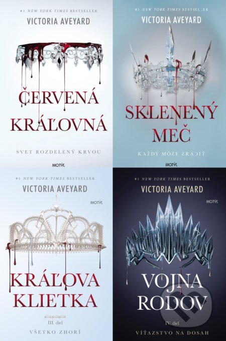 Kniha: Červená kráľovná 1-4 (komplet) (Victoria Aveyard), 2018 Kniha: Červená kráľovná 1-4 (komplet) (Victoria Aveyard), 2018