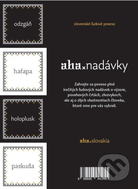 Spoločenská hra: AHA - Nadávky (Tomáš Kompaník). ahaslovakia, 2018 Spoločenská hra: AHA - Nadávky (Tomáš Kompaník). ahaslovakia, 2018
