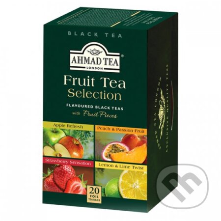 Kávy a čaje: Čierný čaj Fruit Tea Selection (AHMAD TEA). AHMAD TEA, 2018 Kávy a čaje: Čierný čaj Fruit Tea Selection (AHMAD TEA). AHMAD TEA, 2018