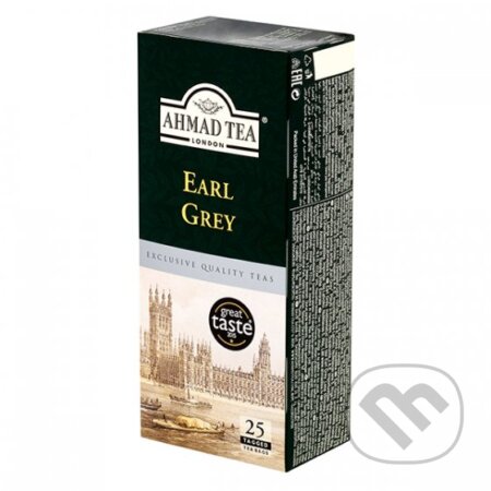 Kávy a čaje: Čierny čaj Earl Grey (AHMAD TEA). AHMAD TEA, 2018 Kávy a čaje: Čierny čaj Earl Grey (AHMAD TEA). AHMAD TEA, 2018