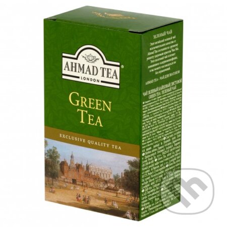 Kávy a čaje: Zelený čaj Green Tea (AHMAD TEA). AHMAD TEA, 2018 Kávy a čaje: Zelený čaj Green Tea (AHMAD TEA). AHMAD TEA, 2018