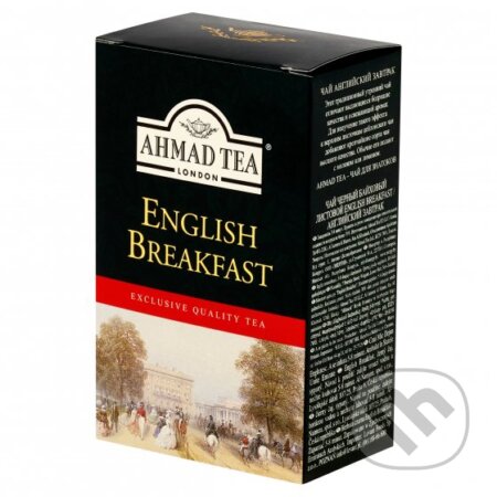 Kávy a čaje: Čierny čaj English Breakfast (AHMAD TEA). AHMAD TEA, 2018 Kávy a čaje: Čierny čaj English Breakfast (AHMAD TEA). AHMAD TEA, 2018