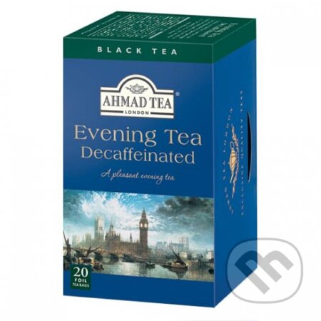 Kávy a čaje: Čierny čaj Decaffeinated Evening (bez kofeínu) (AHMAD TEA). AHMAD TEA, 2018 Kávy a čaje: Čierny čaj Decaffeinated Evening (bez kofeínu) (AHMAD TEA). AHMAD TEA, 2018