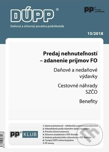 Daňový a účtovný poradca podnikateľa 15/2018 (Poradca podnikateľa). Poradca podnikateľa, 2018 Daňový a účtovný poradca podnikateľa 15/2018 (Poradca podnikateľa). Poradca podnikateľa, 2018
