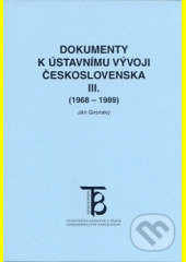 Kniha: Dokumenty k ústavnímu vývoji Československa III. (Ján Gronský). Univerzita Karlova v Praze, 2004 Kniha: Dokumenty k ústavnímu vývoji Československa III. (Ján Gronský). Univerzita Karlova v Praze, 2004