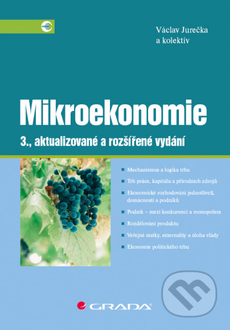 E-kniha: Mikroekonomie (Autorský kolektiv a Václav Jurečka). Grada, 2018 E-kniha: Mikroekonomie (Autorský kolektiv a Václav Jurečka). Grada, 2018
