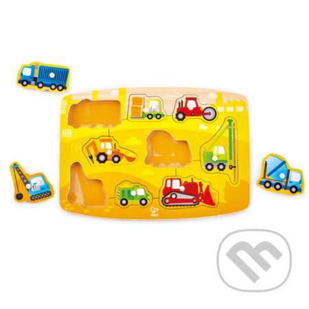 Puzzle: Vkladacie puzzle Stavebné autá (Hape). Hape, 2019 Puzzle: Vkladacie puzzle Stavebné autá (Hape). Hape, 2019