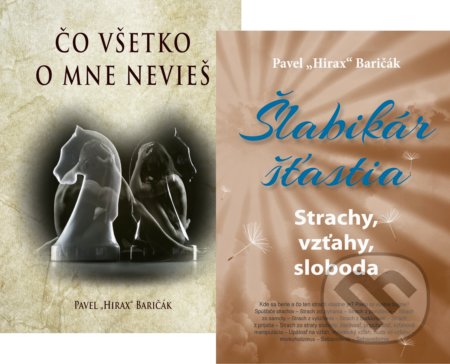 Kniha: Čo všetko o mne nevieš + Šlabikár šťastia 4 (kolekcia) (Pavel Hirax Baričák). HladoHlas, 2018 Kniha: Čo všetko o mne nevieš + Šlabikár šťastia 4 (kolekcia) (Pavel Hirax Baričák). HladoHlas, 2018