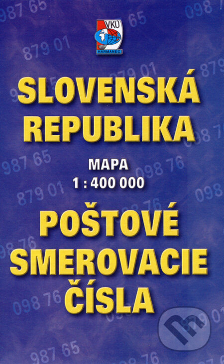 Slovenská republika 1:400 000 - Poštové smerovacie čísla, VKÚ Harmanec, 2008