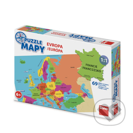 Puzzle: Puzzle mapy Evropa (Dino). Dino Puzzle: Puzzle mapy Evropa (Dino). Dino