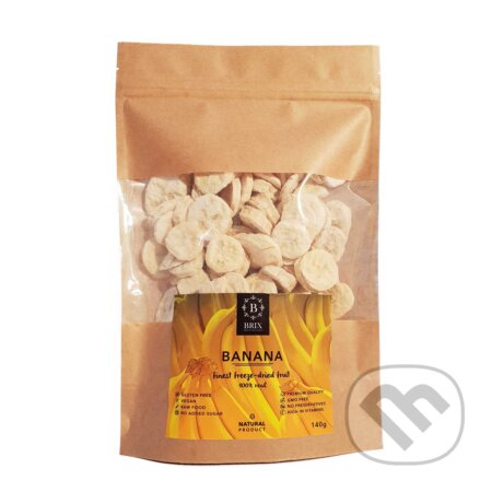Kávy a čaje: Mrazom sušený banán 140g (Brix). Brix, 2019 Kávy a čaje: Mrazom sušený banán 140g (Brix). Brix, 2019