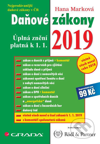 E-kniha: Daňové zákony 2019 (Hana Marková). Grada, 2019 E-kniha: Daňové zákony 2019 (Hana Marková). Grada, 2019